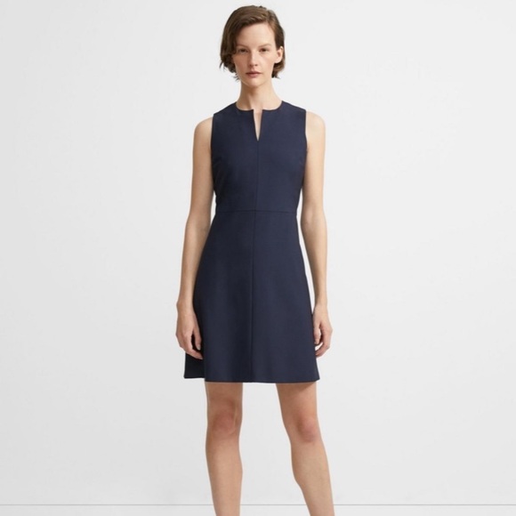 NWT Theory Miyani Wool Blend A-Line Dress - Picture 1 of 5